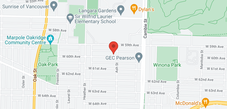 map of 705 W 60TH AVENUE